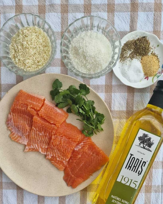 Baked Coconut Crusted Salmon recipe ingredients