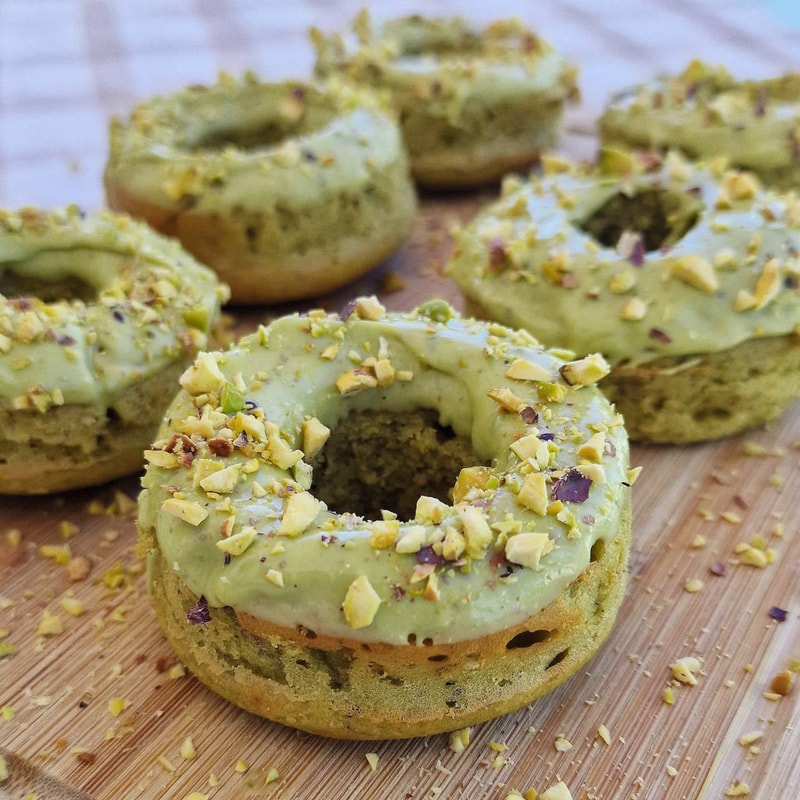Baked Pistachio Donuts