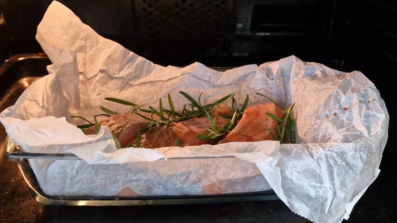 roasted salmon with pomegranate molasses