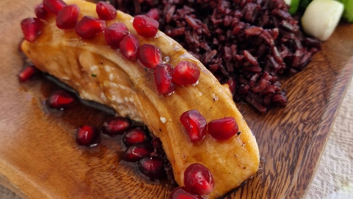 Baked Pomegranate Salmon