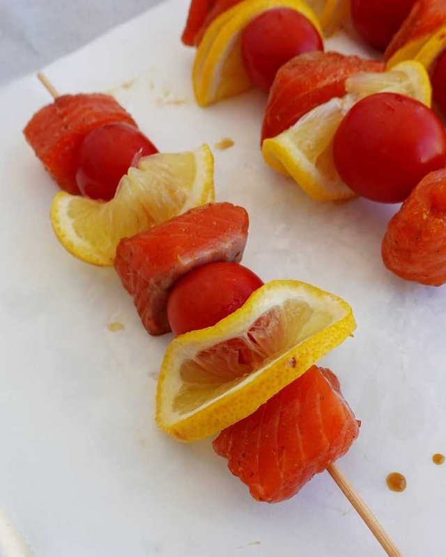 Salmon Skewers 