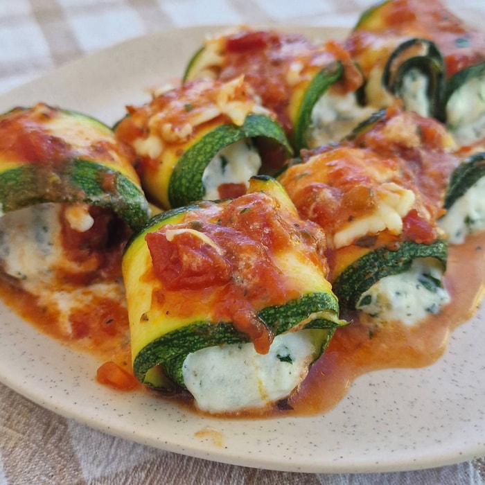 Baked Zucchini Ricotta roll-ups