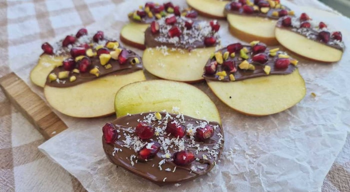 Chocolate-covered Apple Slices