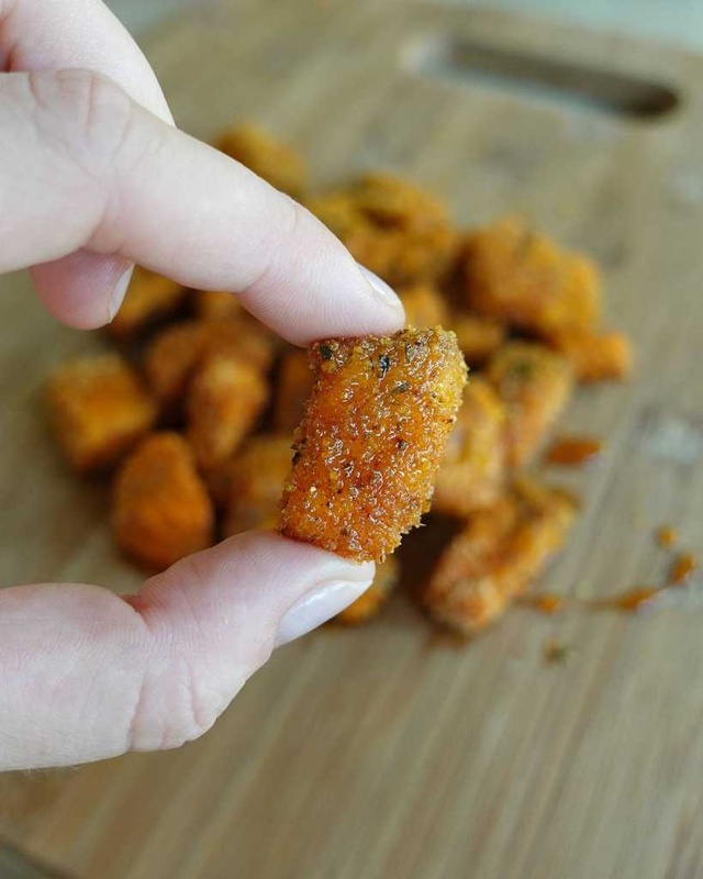 Crispy Hot Honey Salmon Bites