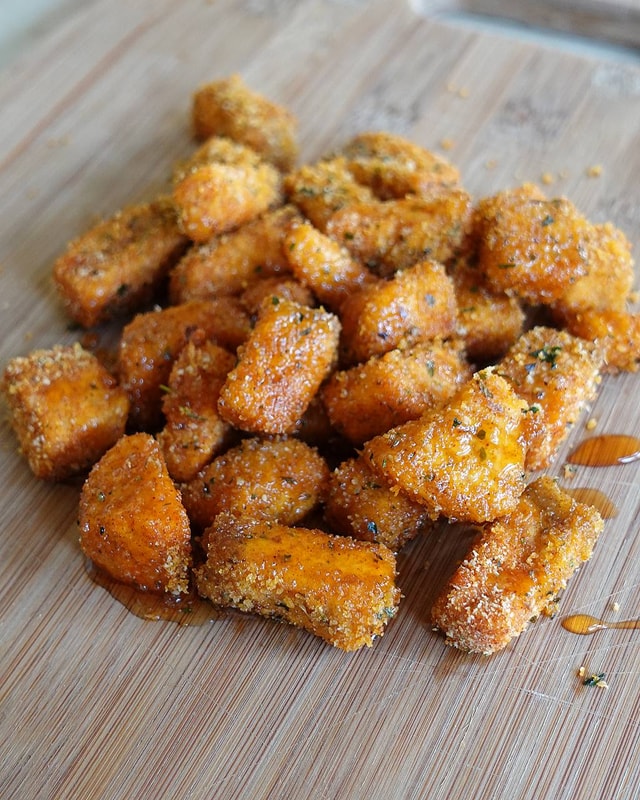 Crispy Hot Honey Salmon Bites