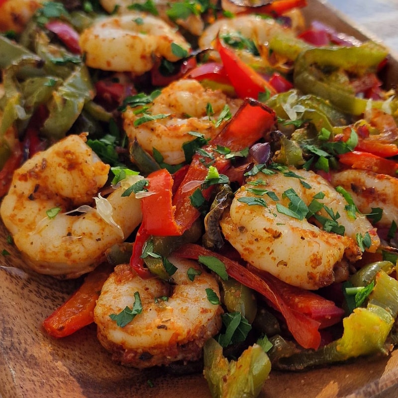 Easy Sheet Pan Shrimp Fajitas