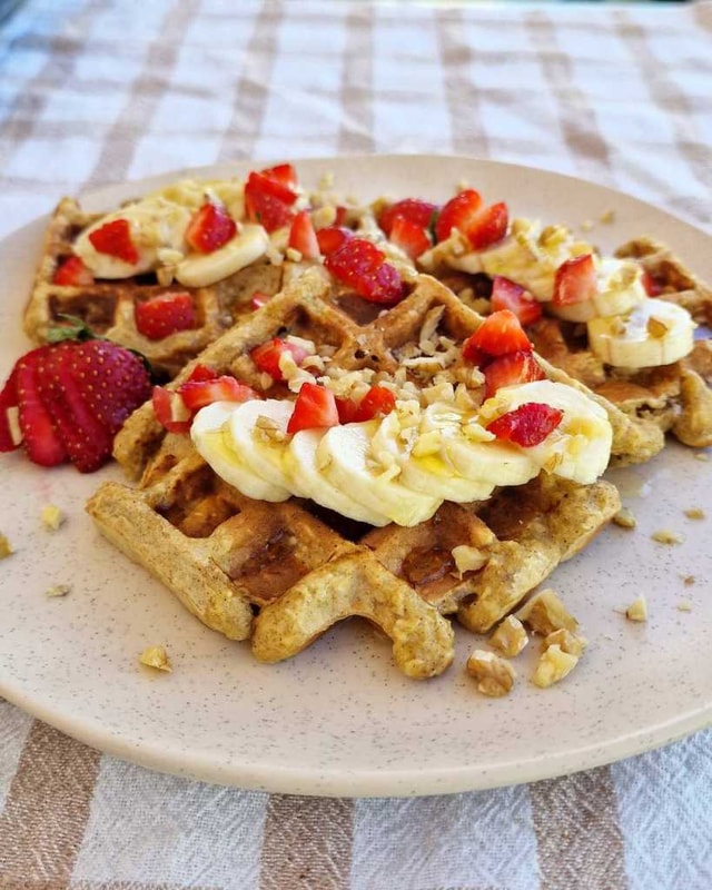 Healthy Banana Oat waffles recipe