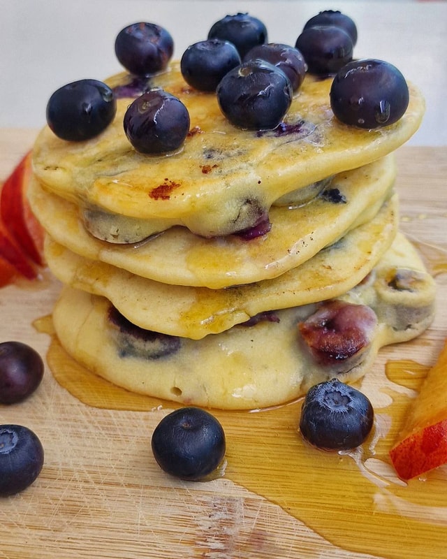 Healthy Blueberry Pancakes