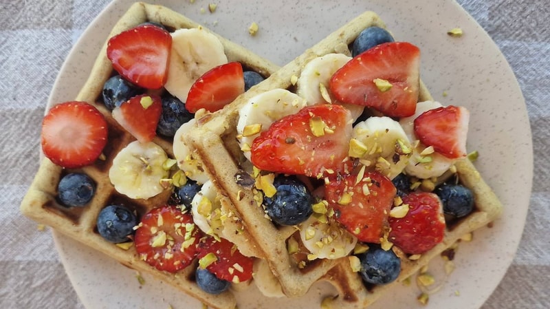 Healthy Oat flour Waffles