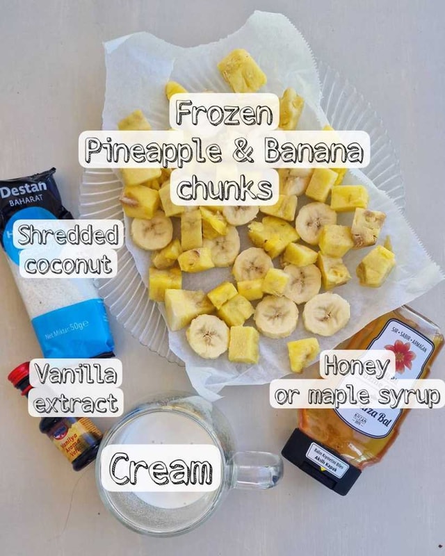 Pina Colada Ice Cream ingredients