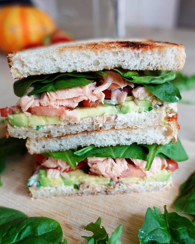 Roasted Salmon Sandwich