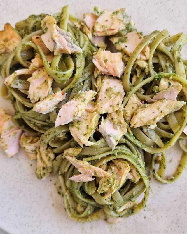 Salmon Pesto Pasta