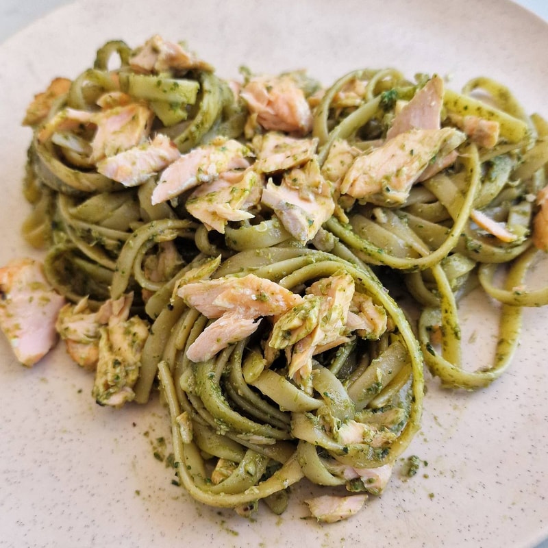 Salmon Pesto Pasta