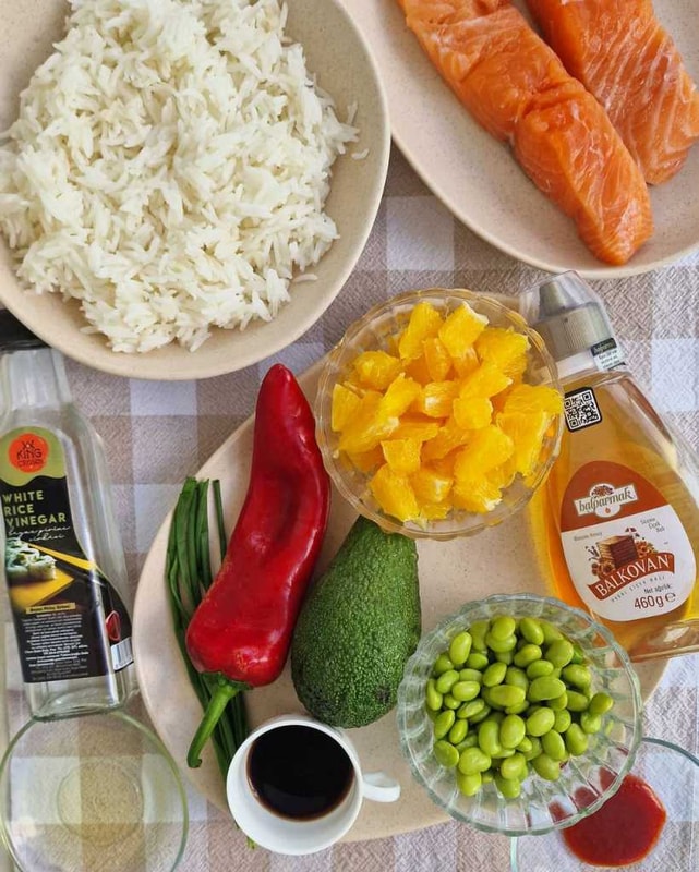 Salmon Poke Bowl recipe ingredients