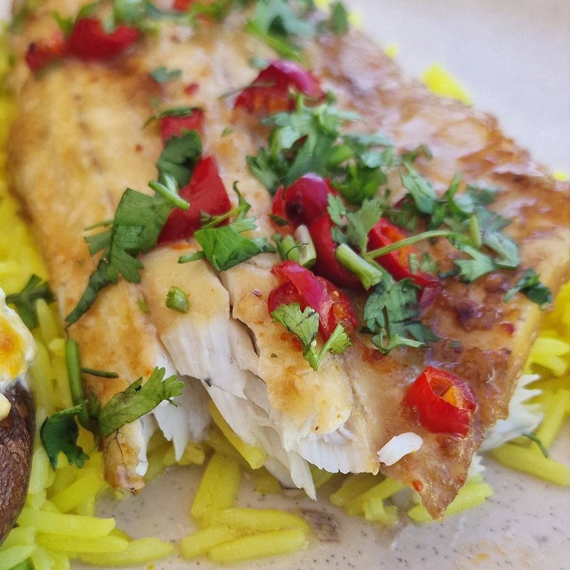 Sea Bass in Asian Marinade