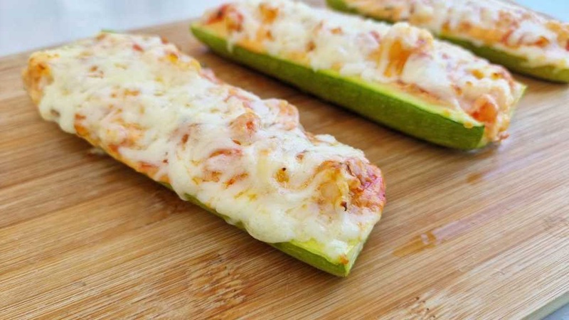 Shrimp Stuffed Zucchini Boats recipe