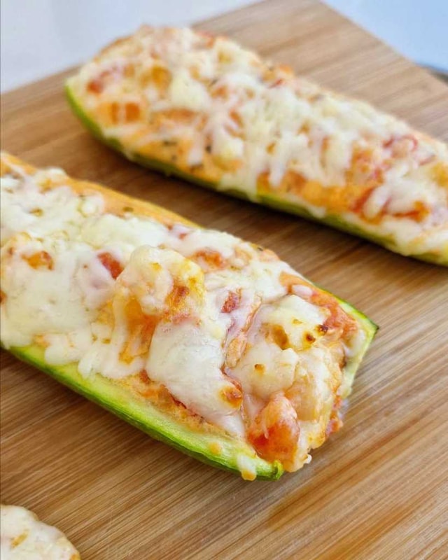 Shrimp Stuffed Zucchini Boats