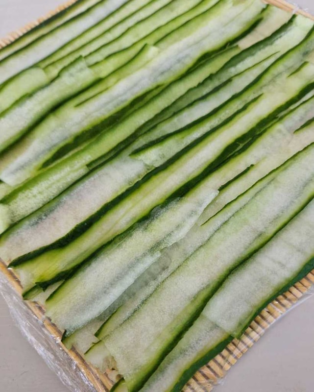 cucumber strips