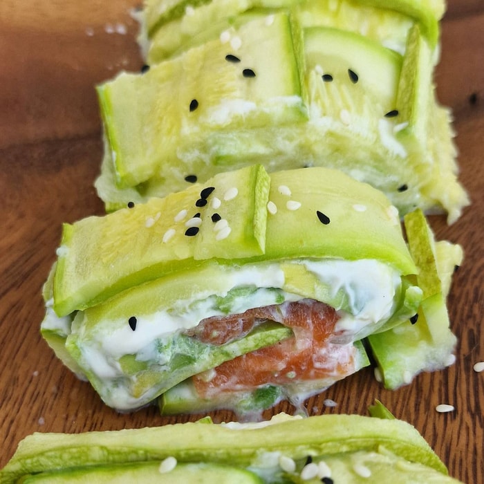 Zucchini Salmon Rolls
