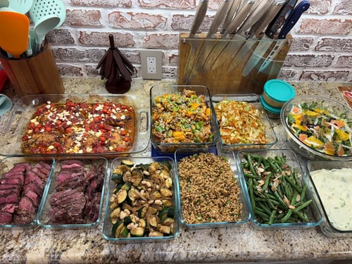 AIP-compliant protein and vegetable meal prep