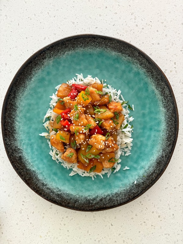 Sweet and Sour Chicken with Rice