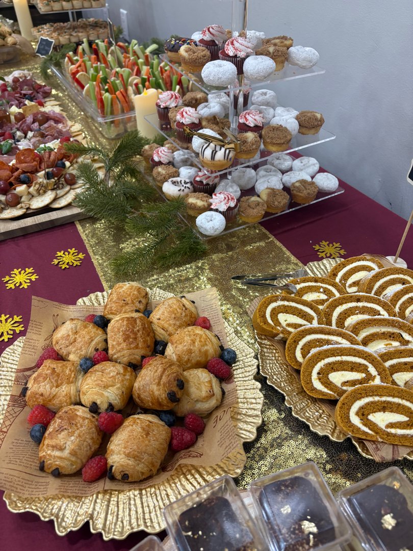Christmas Appreciation High Tea Brunch spread.